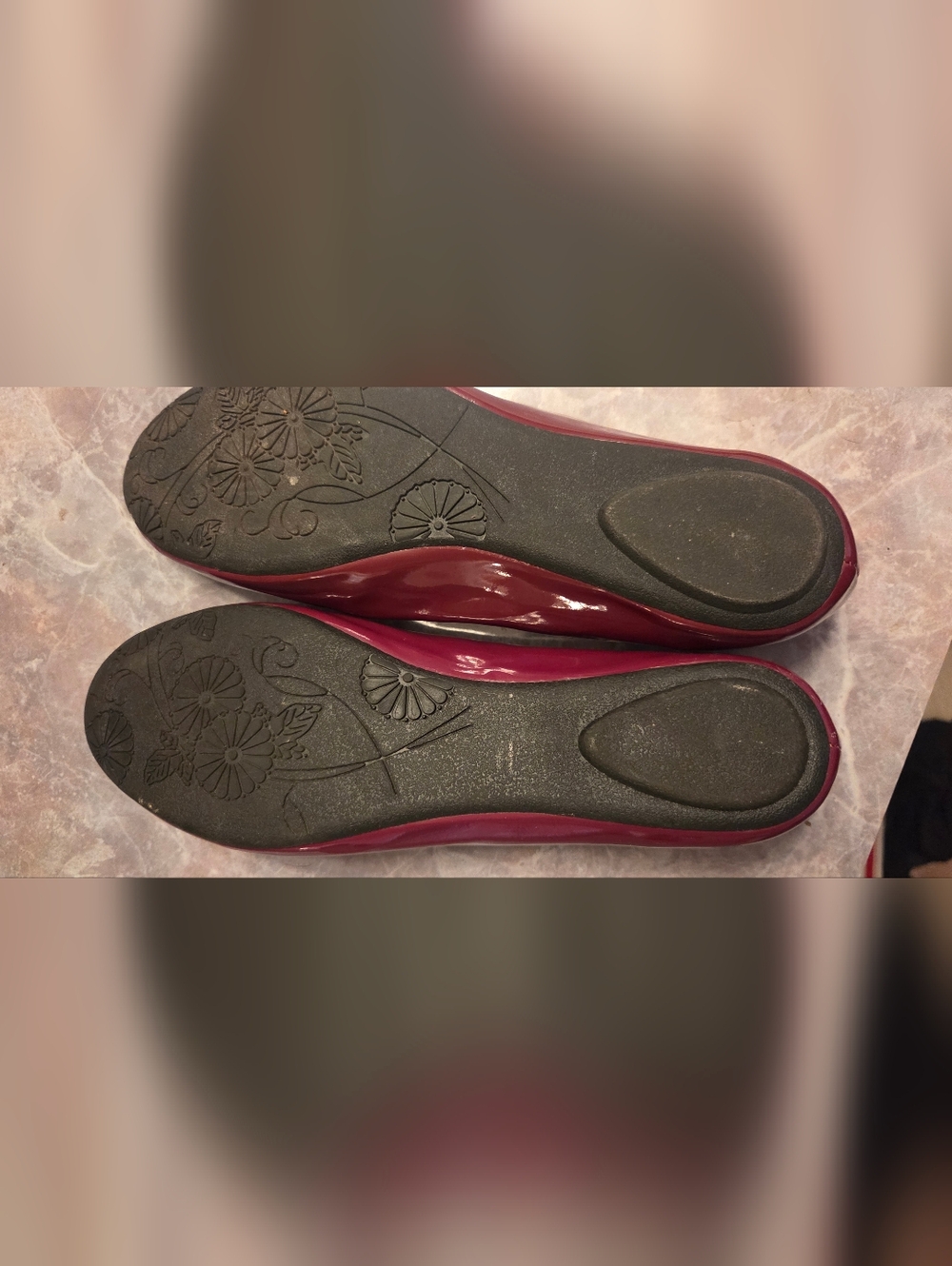 Steve Madden Burgundy Patent Round-Toe Ballet Flats - Picture 6 of 6